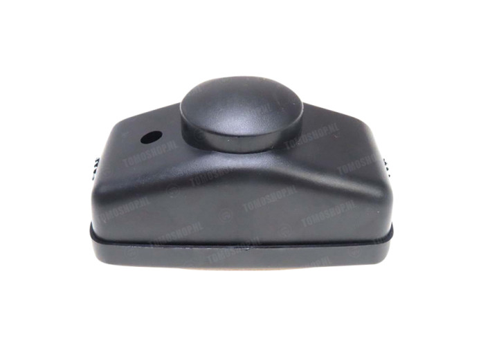 Headlight square 142mm black GUIA with yellow glass