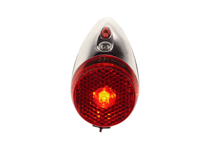Achterlicht Tomos universeel Retro LED chroom op batterijen