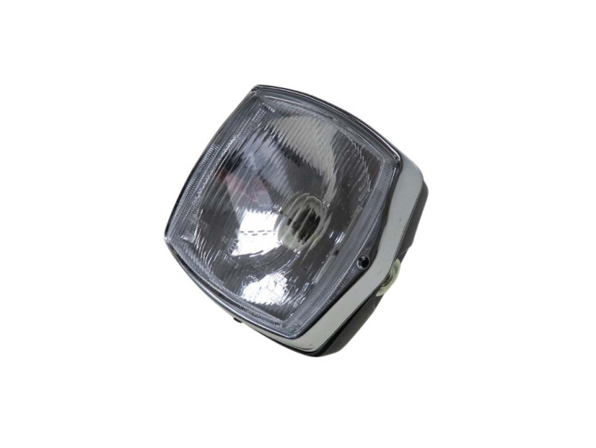 Koplamp vierkant 130mm Rinder Vintage zwart met chroom product