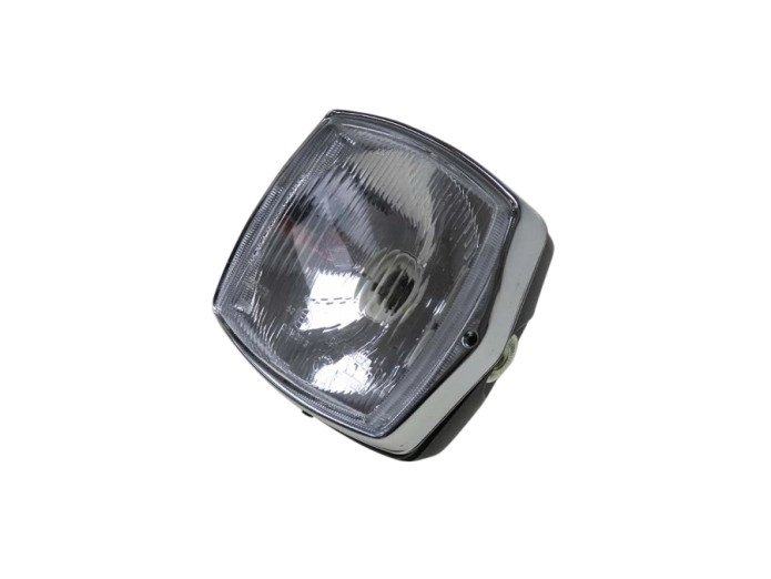 Koplamp vierkant 130mm Rinder Vintage zwart met chroom