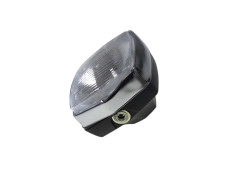 Koplamp vierkant 130mm Rinder Vintage zwart met chroom