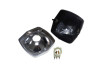 Headlight square 130mm Rinder Vintage black with chrome thumb extra