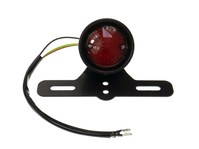 Taillight round Tomos universal with brake light and license plate holder LED 12V product