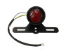 Taillight round Tomos universal with brake light and license plate holder LED 12V thumb extra