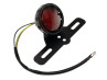 Taillight round Tomos universal with brake light and license plate holder LED 12V thumb extra