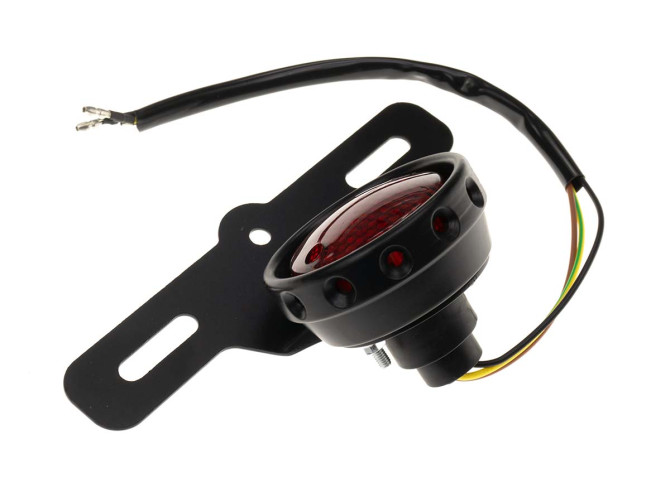 Achterlicht rond Tomos universeel met remlicht en kentekenhouder LED 12V product