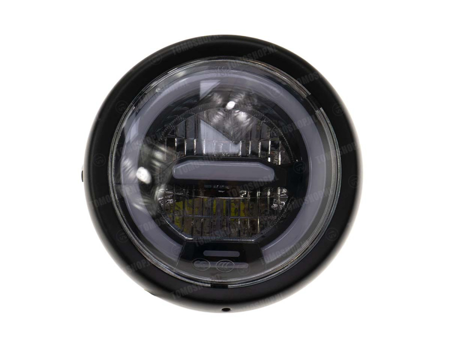 Moped LED Scheinwerfer 165mm schwarz Angel Eye kaufen?