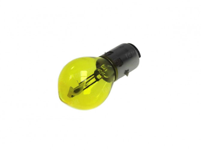 Light bulb BA20d 6V 25/25 watt yellow headlight main