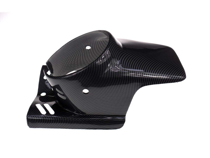 Koplampkap spoiler rond carbon look universeel product