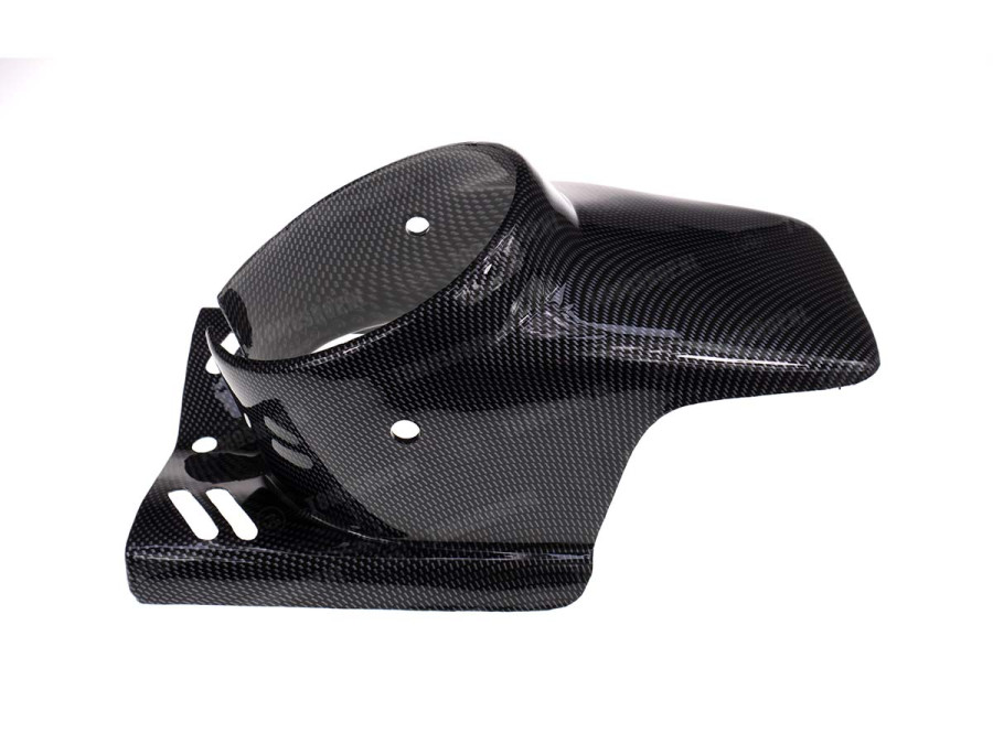 Headlight cover spoiler round carbon look universal photo
