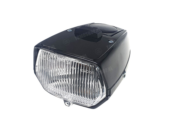 Headlight square 115mm black with switch universal main
