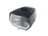 Headlight square 115mm black with switch universal thumb extra