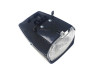 Headlight square 115mm black with switch universal thumb extra