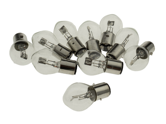 Lamp BA20d 12V 25/25 watt voor Tomos koplamp (10 stuks) product