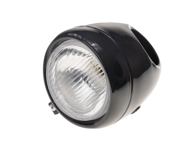 Koplamp rond 130mm ei model groot glans zwart GUIA product