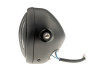 Koplamp rond 165mm halogeen 12V 35W mat zwart met rooster