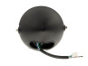 Koplamp rond 165mm halogeen 12V 35W mat zwart met rooster