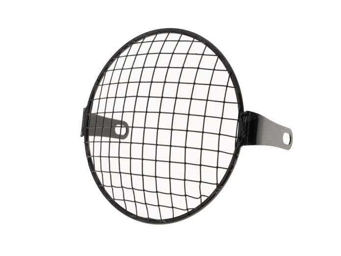 Headlight grill black 160mm for 165mm light black