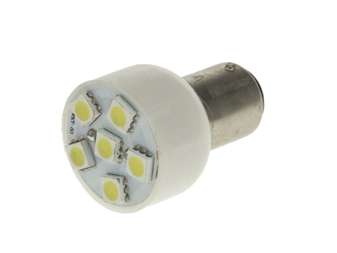 Lamp BAY15d 12V  Bollard LED 6 SMD wit (DC) main