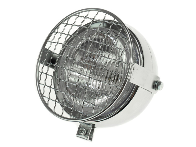 Headlight round 130mm Maxi chrome GUIA with grill product