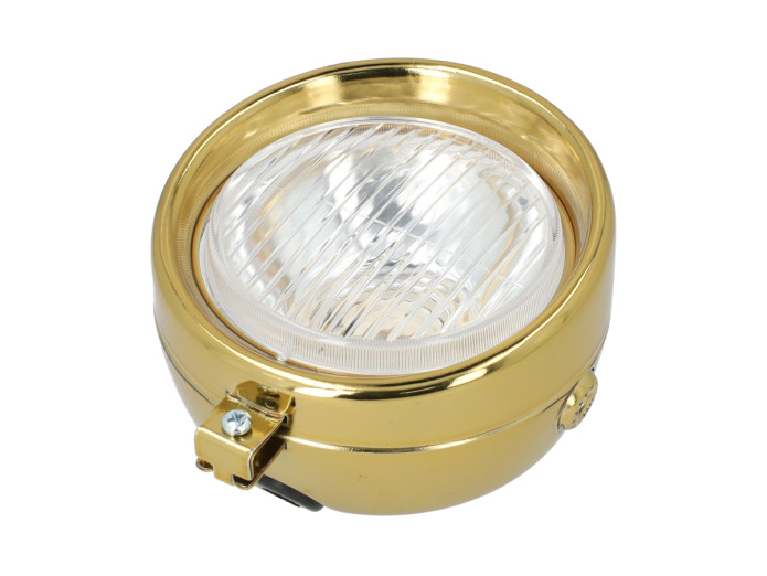 Headlight round 130mm classic *Exclusive* Candy Gold