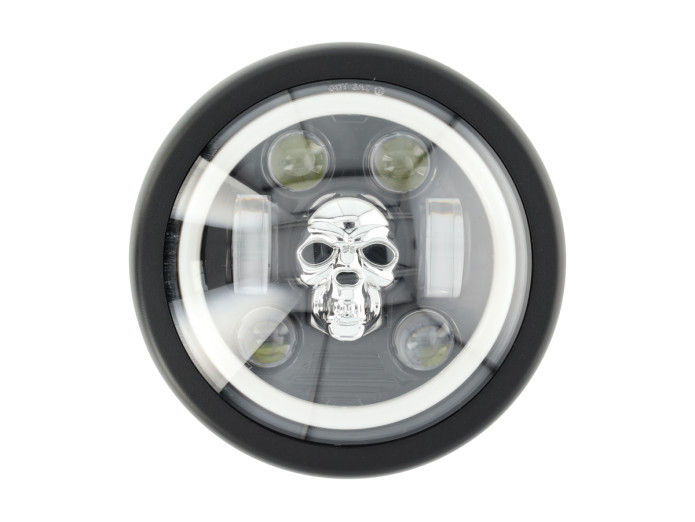 Koplamp rond 165mm Angel Eye "RGB Skull" LED 12V