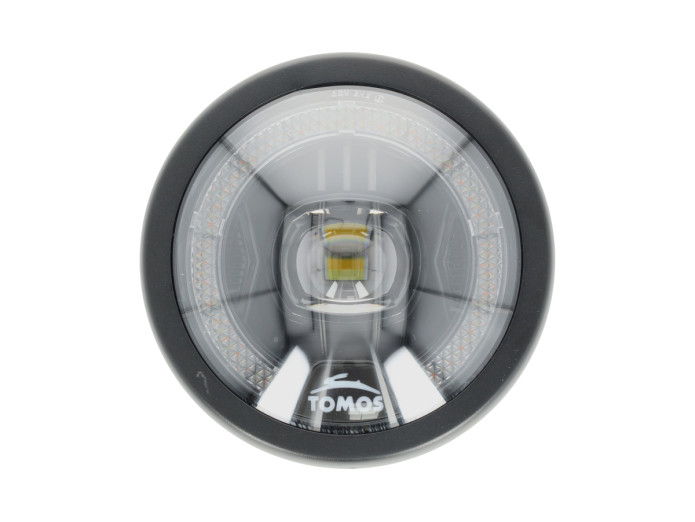Koplamp rond 165mm Angel Eye "Tomos logo" LED 12V