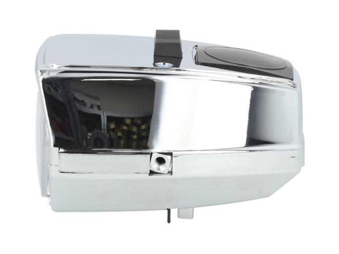Scheinwerfer Eckig 115mm Chrom mit Schalter Universal