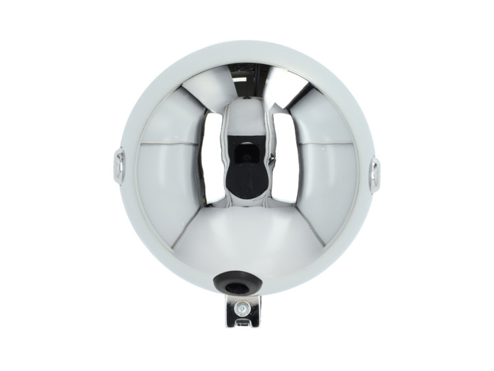 Headlight round 130mm chrome classic 