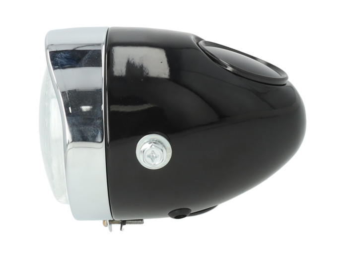 Headlight round 110mm egg model small model black