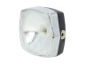 Headlight square 130mm Rinder Vintage black with chrome