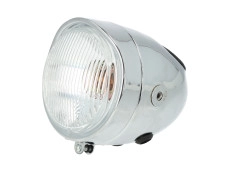 Koplamp rond 110mm ei model klein model chroom (zij bevestiging) Koplamp rond 110mm ei model klein model chroom (zij bevestiging)