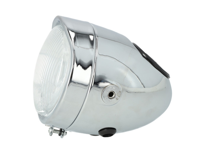 Koplamp rond 110mm ei model klein model chroom (zij bevestiging)