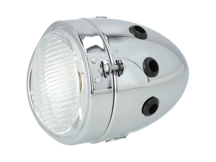 Koplamp rond 110mm ei model klein model chroom (zij bevestiging)