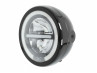 Headlight round 165mm Angel Eye "V2" LED 12V gloss black