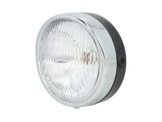 Koplamp rond 140mm zwart GUIA met schakelaar