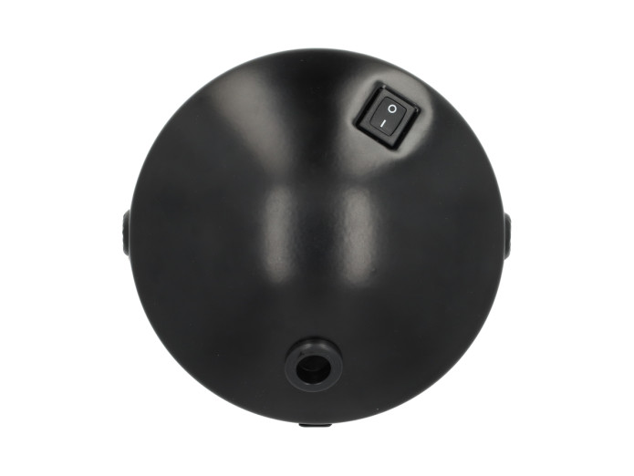 Headlight round 140mm black GUIA with switch