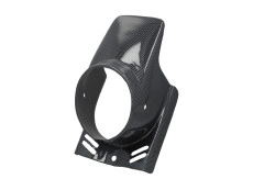 Headlight cover spoiler round carbon look universal