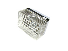 Taillight Tomos universal small model chrome with diamond pattern glass 