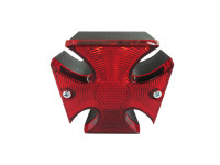 Taillight Tomos universal Maltese cross with brake light black 