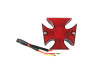 Taillight Tomos universal Maltese cross black brake light thumb extra