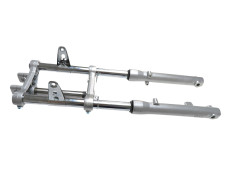 Voorvork Tomos A3 / A35 / verschillende modellen nieuw model aluminium hydraulisch EBR zilver