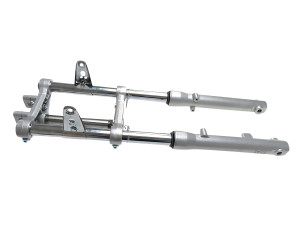 Voorvork Tomos A3 / A35 / verschillende modellen nieuw model aluminium hydraulisch EBR zilver