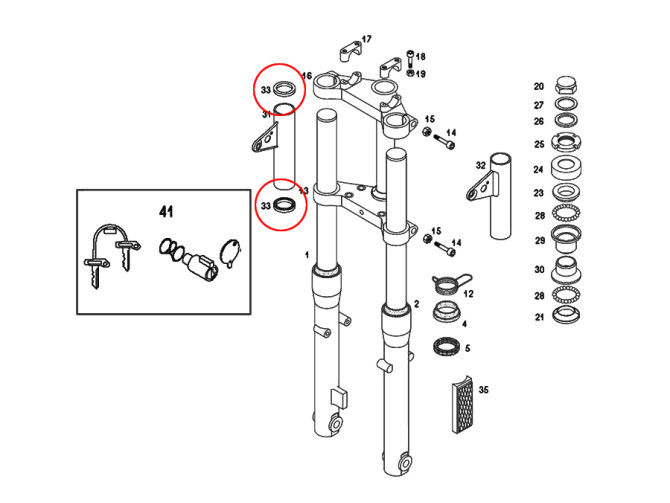 Front fork headlight ear rubber ring Tomos product