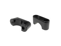 Handle bar clamp set new model front fork black Tomos