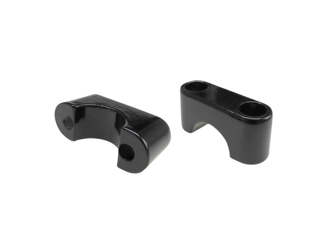 Handle bar clamp set new model front fork black Tomos product