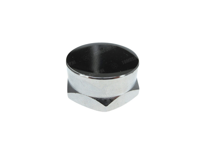 Headset tube locking nut 26mm chrome 16mm high
