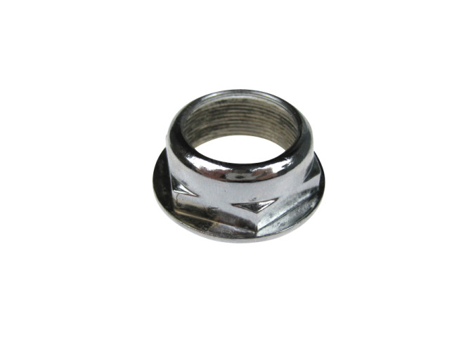 Lenkkopfmutter 26mm chrome Tomos 2L / 3L / 4L / Universal Rund main