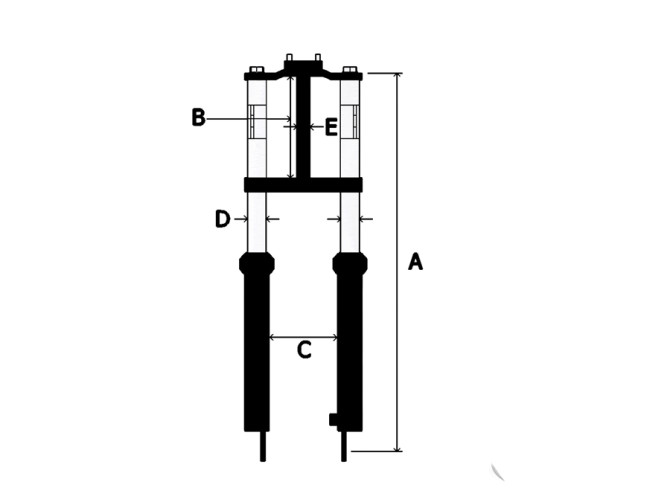 Voorvork Tomos A3 / A35 oud model EBR chroom  product