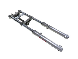 Voorvork Tomos Revival / Streetmate nieuw model aluminium hydraulisch EBR zilver